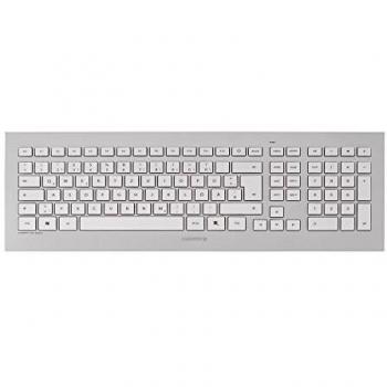 Combo de teclado y ratón CHERRY DW 8000 - Inalámbrico RF - Francés - Plata, Blanco