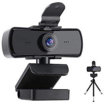 FEIMUOSI Webcam HD Camara Web Ordenador: - Webcam 1080p con Microfono Cubierta de Privacidad y Trípode,para PC Videoconferencias,Cursos en línea,Gaming, Youtube,Skype Compatible con Windows, Mac