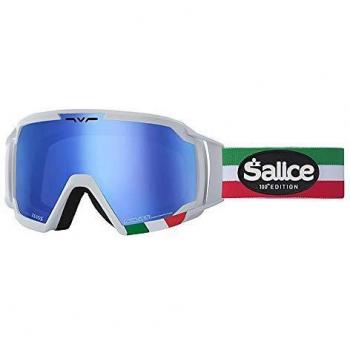 Salice 618ITAED - Máscara de esquí SR Blanco Italia con Doble ventilación, antiniebla, RW, Azul, Unisex, para Adulto