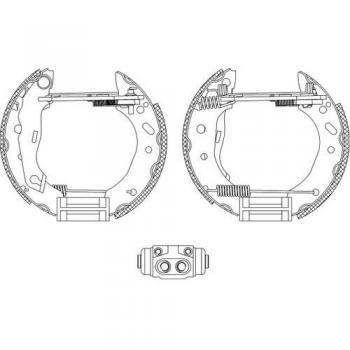 Kit de frenos HELLA 8DB 355 004-441, disco y tambor