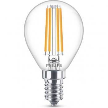 Philips Bombilla LED Classic E14 P45 6,5 W transparente 4.000 K