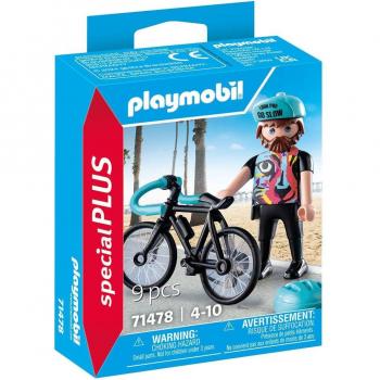 PLAYMOBIL 71478 Special Plus Figura de Ciclista de Carretera Paul, Edición Especial