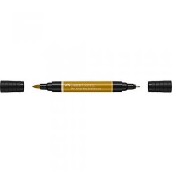 Rotulador Doble Punta Pitt Artist Pen Faber-Castell Tinta China Verde Dorado