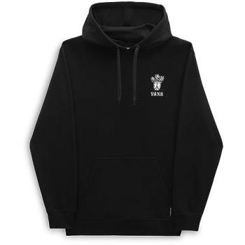 Vans Men's Black Fleece Hooded Sweatshirt with Peace Head Logo (Size L)