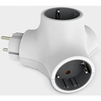 Regleta Enchufes 3 Tomas sin Interruptor KSIX MOLECULE Blanco