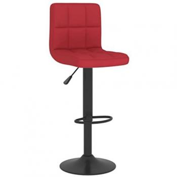 Taburete de cocina de tela rojo vino tinto ajustable moderno para casa, pub, bistró y restaurante