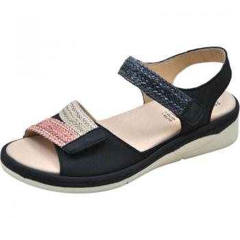 Zapatos Comfort-Class para mujer en color azul con plantilla, Sandalia de piel COMFORT CLASS 5174 navy para plantillas