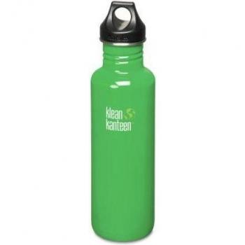 Klean Kanteen Edelstahlflasche Flasche Classic Loop Cap - Frasco, color Verde, talla 0.8 litros