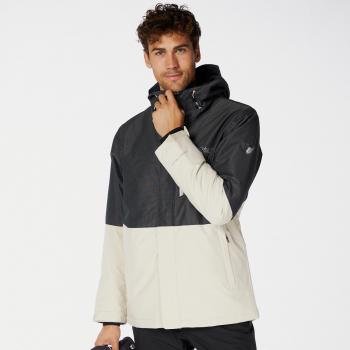 Chaqueta con capucha Columbia Winter District II negra y beige para hombre, talla XL