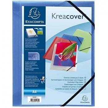 Exacompta 55182E - Carpeta A4, color azul, 1 unidad