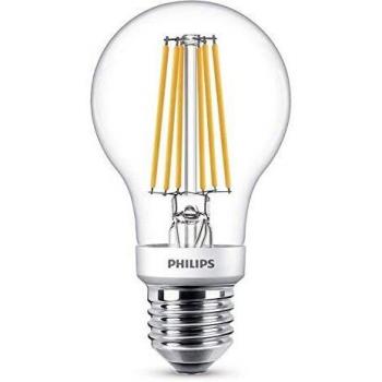 Philips LED Bombilla de filamento decorativa y transparente, casquillo gordo E27, 7.5 W