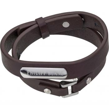 Genuine Leather and Stainless Steel Bracelet Philipp Blanc Niklas