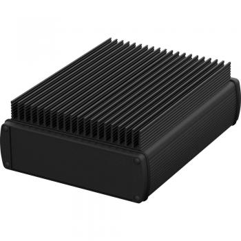 Bopla Caja de Aluminio Negra de Uso General, Dimensiones: 169 x 52 x 200 mm, Grado de Protección: IP65, Apantallada