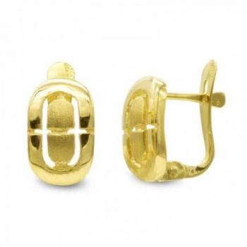 Pendientes de oro 18k para niña de Primera Comunión con formas caladas