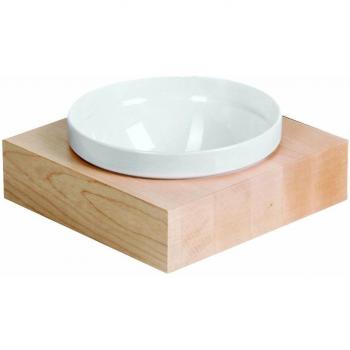 Aps Paderno World Cuisine Juego individual de cuenco grande y base cuadrada de madera de arce