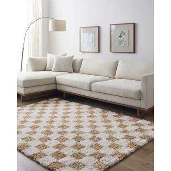 Modern Scandinavian Indoor/Outdoor Area Rug - White 200x275 cm
