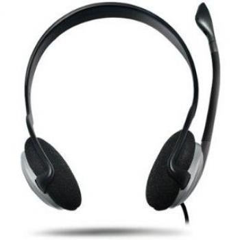 Wintech WH-003 - Auriculares supraurales, color plateado y negro