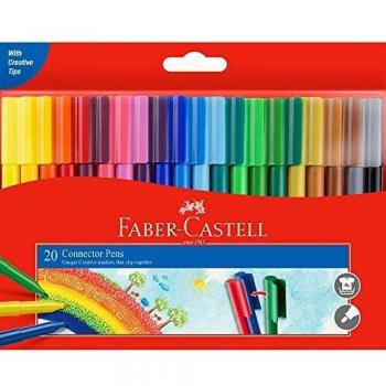 Rotuladores Conectores de Colores Faber-Castell - Paquete de 20 unidades