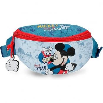 Riñonera infantil Mickey Road Trip con diseño de Disney y cinta ajustable