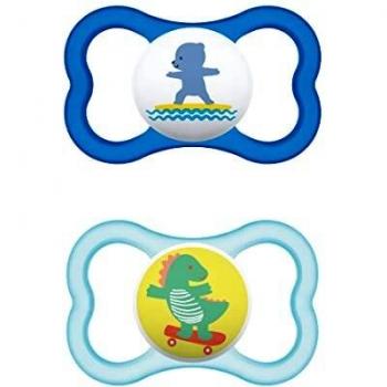 Chupete Mam Air 6+ Meses Silicone Doble Pack Azul