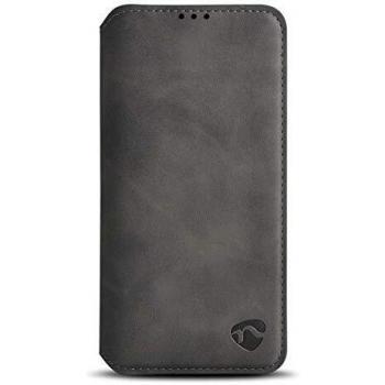 NEDIS Soft Carpeta del Libro Funda Suave Abatible con Tarjetero para Samsung Galaxy S10 Lite / A91 / M80S | Negra Negro