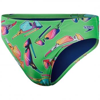 Bañador de hombre de natación Speedo Escape Brief 5cm verde naranja azul