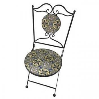 Silla Plegable Gerimport Mosaico Cerámico para Exterior