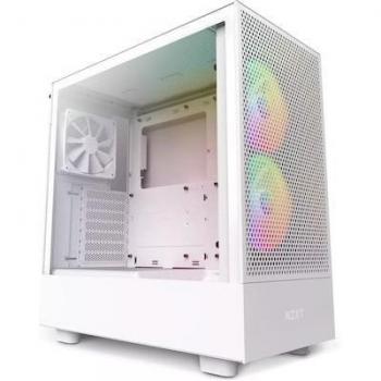 NZXT H5 Flow RGB Midi Tower Cristal Templado USB-C Blanca