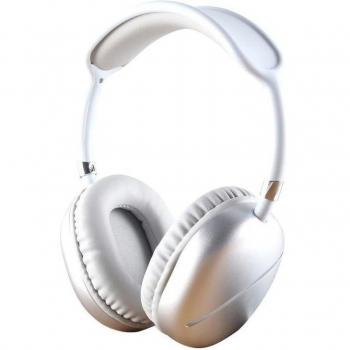 Klack Max10 Auriculares Inalámbricos Bluetooth de Diadema con Sonido Envolvente - Color Plata