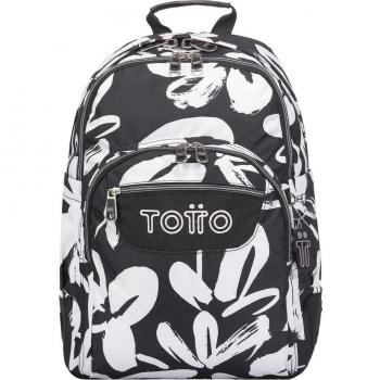 Mochila escolar TOTTO Crayoles blanco y negro - 4CG