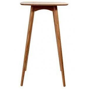 Miliboo Mesa Alta Cuadrada de Fresno Natural BALTIK - Mesa alta, cuadrada, material fresno natural, diseño moderno y elegante, ideal para espacios reducidos o como barra de desayuno