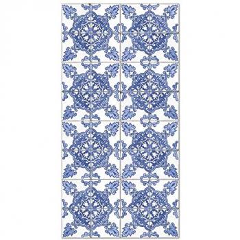 Alfombra Vinílica Hidráulica Córdoba Azul 300x200 cm - Alfombra Antideslizante e Ignífuga para Cocina y Salón