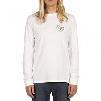 Volcom On Lock Bsc Ls Camiseta de Manga Larga, Hombre, Blanco, XL