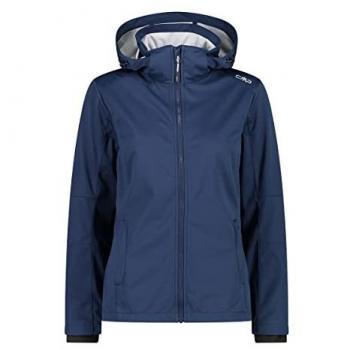 CMP Women's Blue Softshell Jacket with Zip Hood