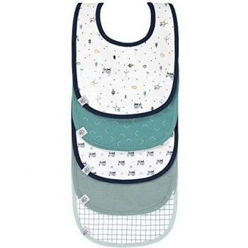 Pack de 5 baberos impermeables de algodón orgánico Garden Explorer Tractor