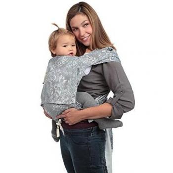 Mei Tai Amarsupiel Evolutivo | Mochila de Porteo | Mei Tai Ajustable | Tejido Algodón 100% Orgánico | Fabricado en UE | Textil Seguro Certificado Oekotex. Amebas gris