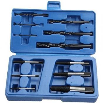 Silverline 371762 - Juego de extractores y brocas, 12 pzas