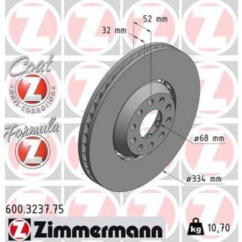 Disco de freno ZIMMERMANN 600.3237.75