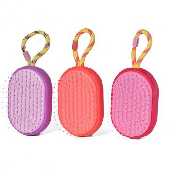 Cepillo desenredante On the Go - Beter, características: diseño compacto y portátil, cerdas flexibles que no dañan el cabello, ideal para todo tipo de cabellos, fácil de llevar en el bolso o mochila