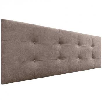 Cabecero Tapizado Acualine Capitone 160x60cm - Acolchado Polipiel/Tela Marrón, 8cm Grosor para Camas 150/160