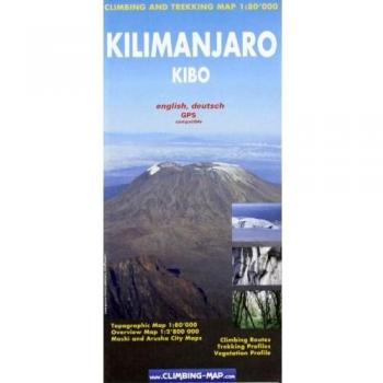 Kilimanjaro - Kibo Climbing and Trekking Map: Including Moshi & Arusha City Plans