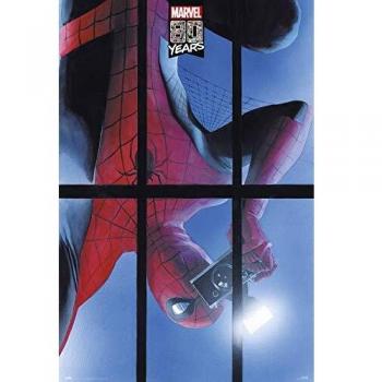 Poster marvel 80 years spiderman