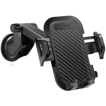 Soporte Teléfono Móvil/Smartphone Pasivo con Ventosa y Brazo Telescópico 360° Negro - SBS TEHWSUPWIND