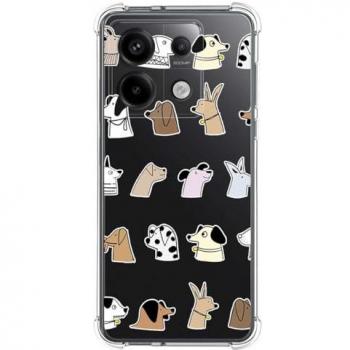 Funda Antigolpes de Silicona para Xiaomi Redmi Note 13 Pro 5G con Diseño de Perros Dibujos