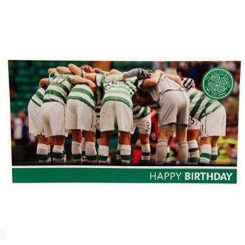 Tarjeta de cumpleaños FC céltico Huddle