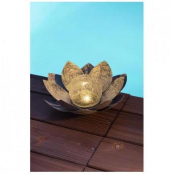 Lámpara de mesa Galix Nenúfar Gris - Lámpara de mesa, color gris, diseño moderno y elegante, base estable, adecuada para iluminación ambiental y decorativa
