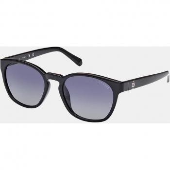 Guess GU00083-H - Gafas de sol de hombre redondas en negro con lentes polarizadas gris
