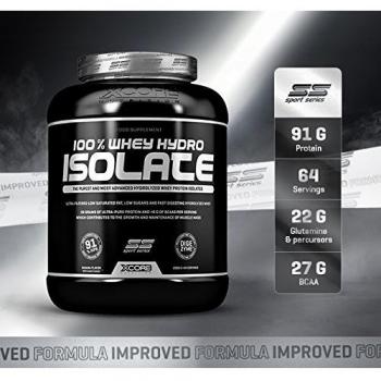 Prozis 100% Whey Hydro Isolate SS Mejor Sabor Para la Quema De Grasas, la Recuperación Muscular y la Musculación, bajo en Carbohidratos, galletas y Crema - 900 g