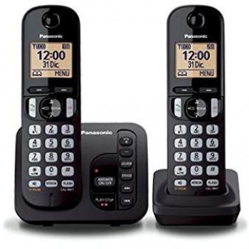 Teléfono Inalámbrico Panasonic KX-TGC222 Negro con Identificador de llamadas