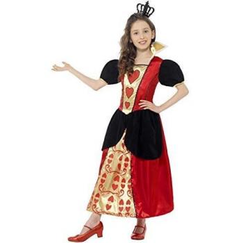 Smiffy's-44458L Disfraz de Miss Hearts, con Vestido y Corona de Fieltro 3D, Color Rojo, Large